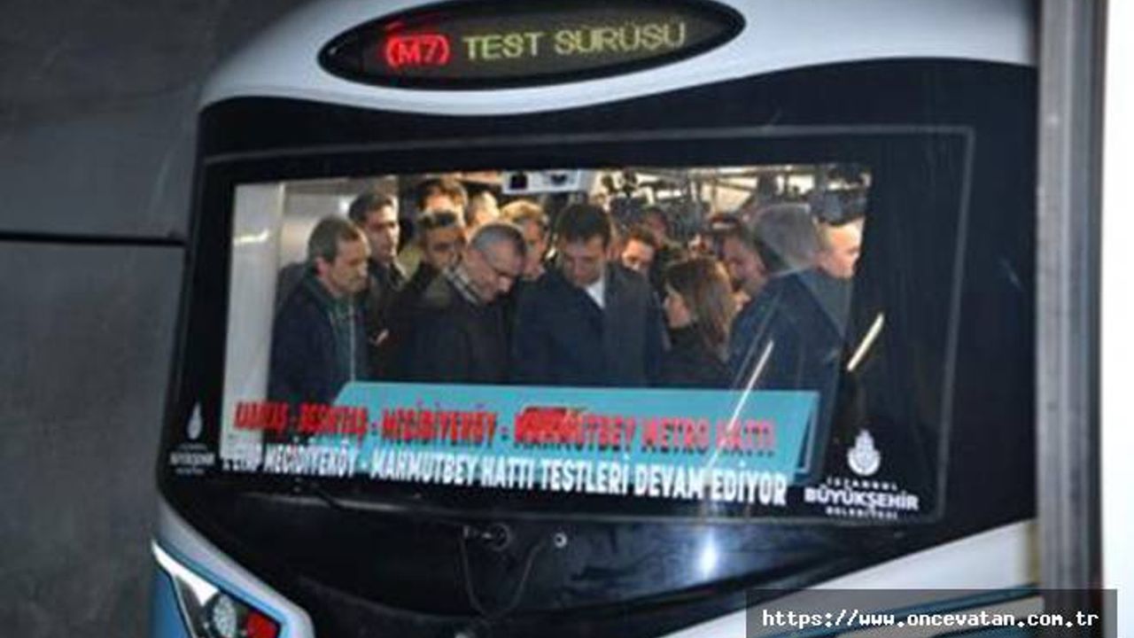 İmamoğlu Mecidiyeköy-Mahmutbey metro hattının test sürüşünü yaptı