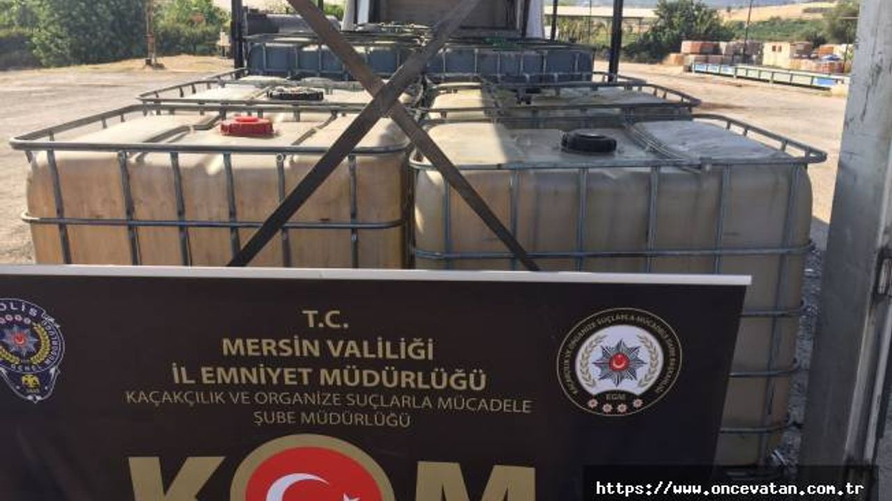 Mersin'de 24 bin litre gümrük kaçağı motorin ele geçirildi 