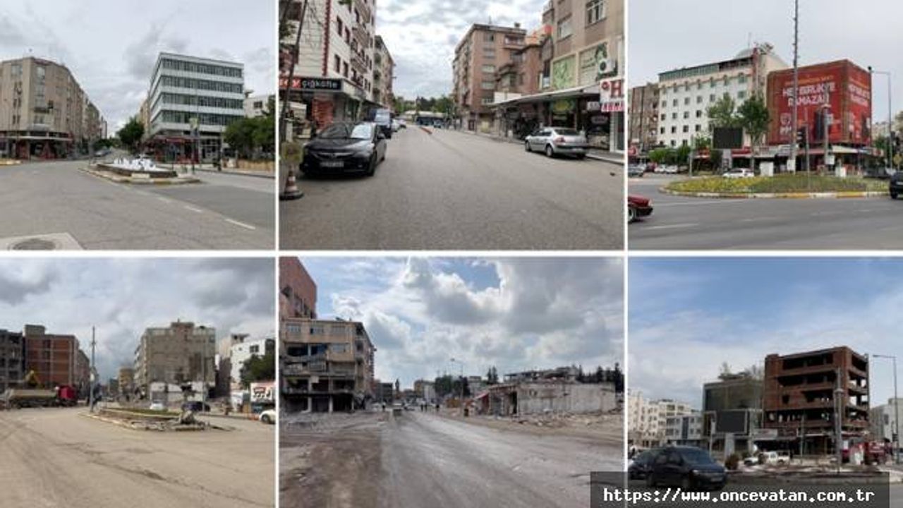 Adıyaman'ın deprem öncesi ve sonrası görüntüleri yıkımın boyutunu gösteriyor
