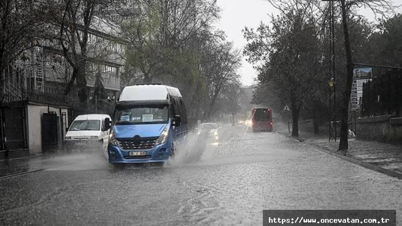 Ankara'nın kuzey kesimleri ile Kastamonu ve Çankırı çevreleri için yağış uyarısı