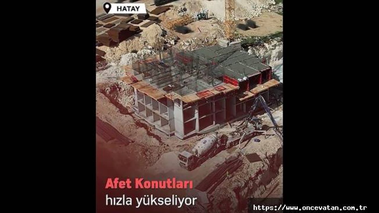 Bakan Kurum'dan Hatay'daki kalıcı konutlara ilişkin paylaşım