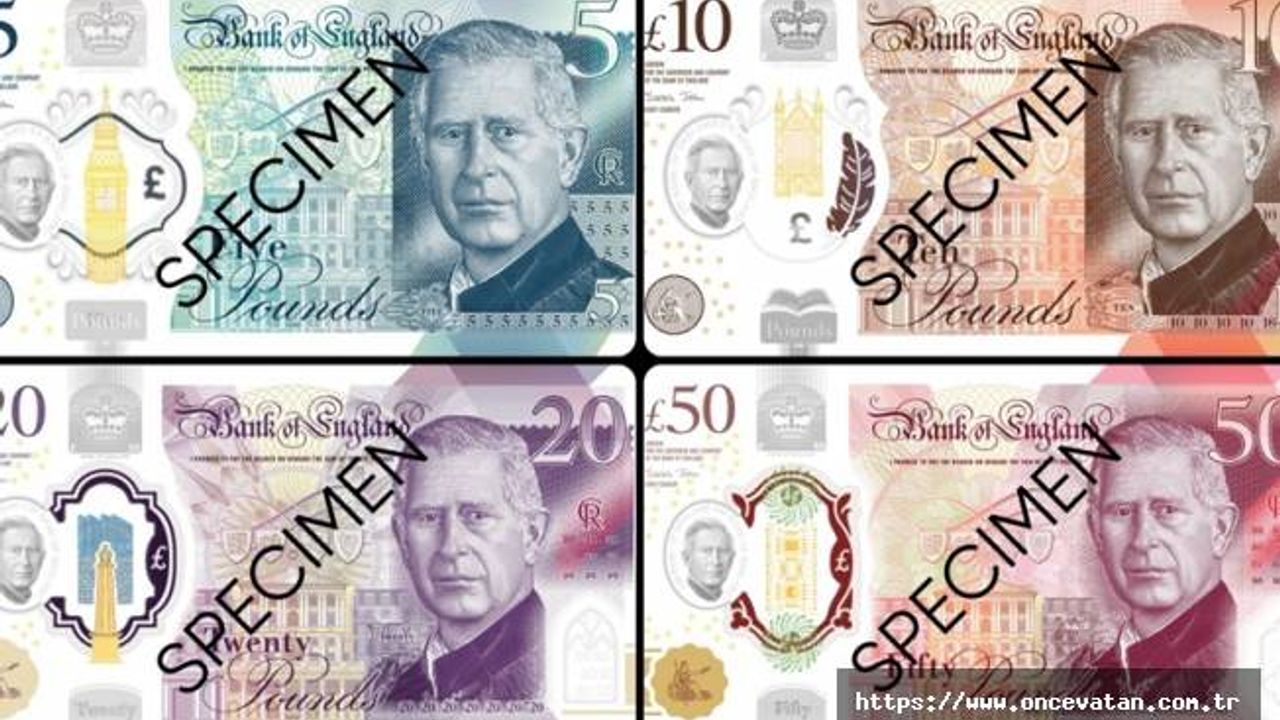 Kral Charles banknotları 2024'ün ortasında dolaşıma girecek