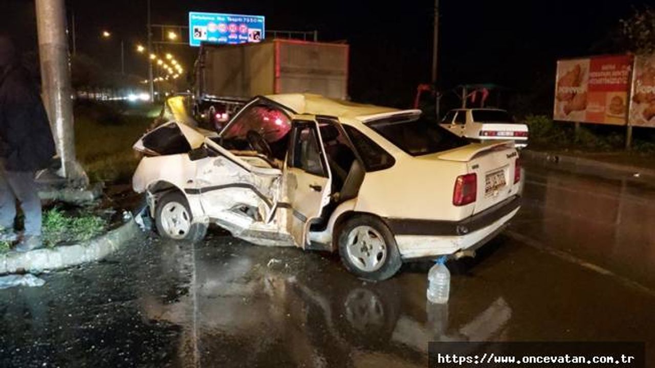 Samsun’da iki otomobilin çarpıştığı kazada 11 kişi yaralandı