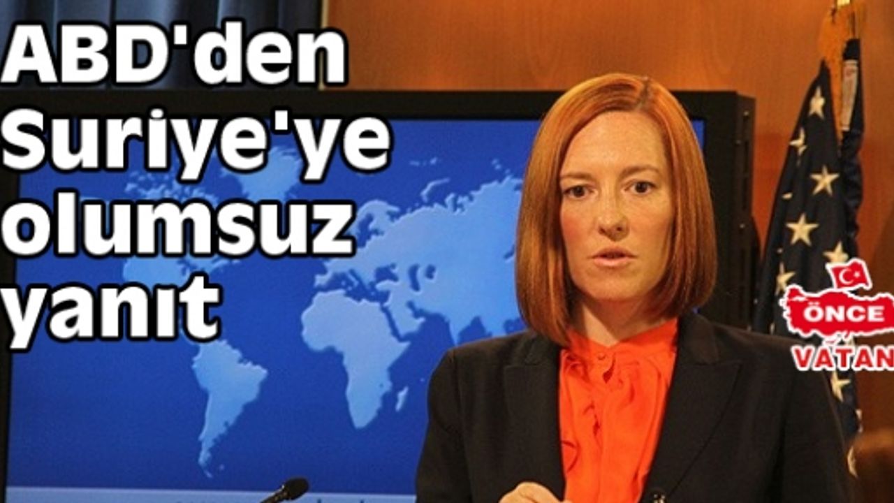 ABD Dışişleri Bakanlığı Sözcüsü Psaki, Suriye rejiminin terör örgütü IŞİD'e karşı durmasının ABD ile aynı sayfada yer aldığı anlamına gelmediğini söyledi.