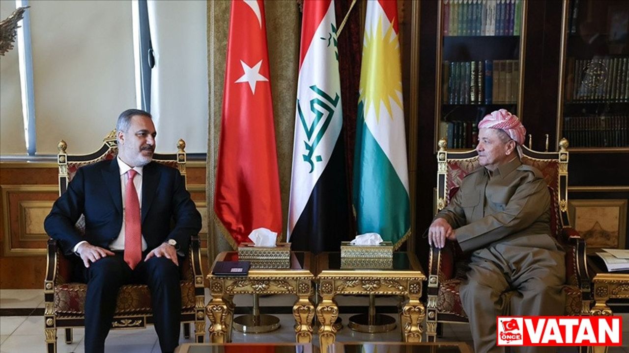 Dışişleri Bakanı Fidan, KDP Başkanı Mesut Barzani ile görüştü