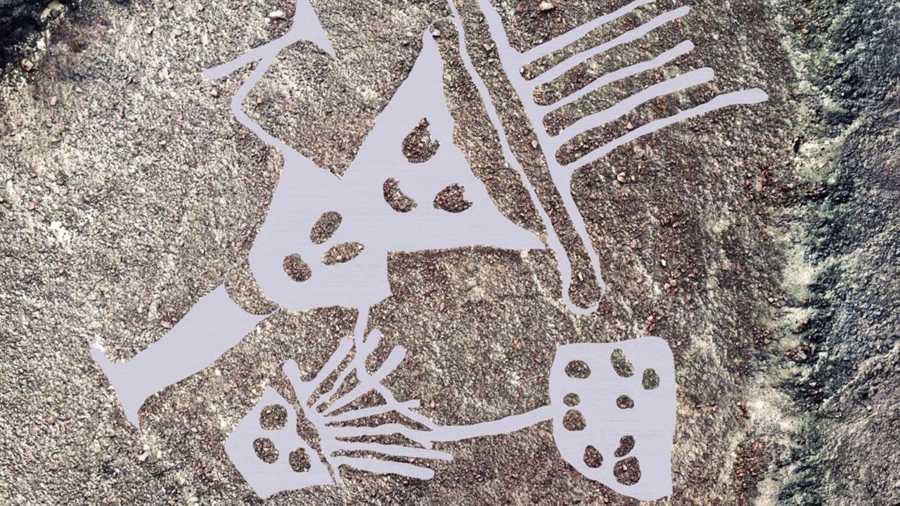 Antik jeoglifi keşfedildi: Feline ve Antropomorfik figürler ortaya çıktı