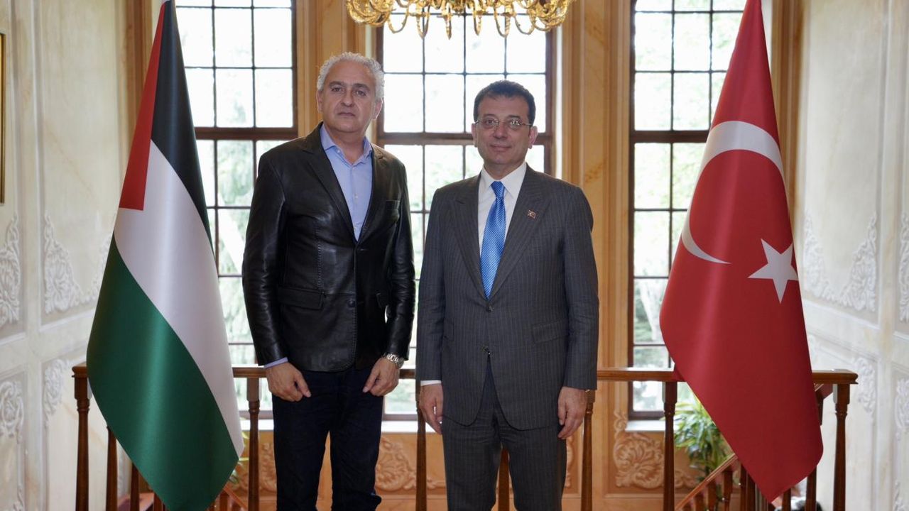 İBB Başkanı İmamoğlu, Ramallah Belediye Başkanı Kassis ile görüştü