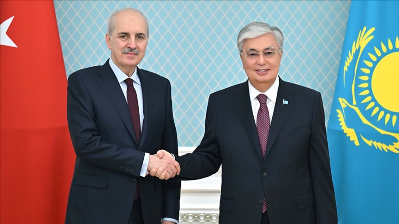 Kazakistan Cumhurbaşkanı Tokayev, TBMM Başkanı Kurtulmuş'u kabul etti