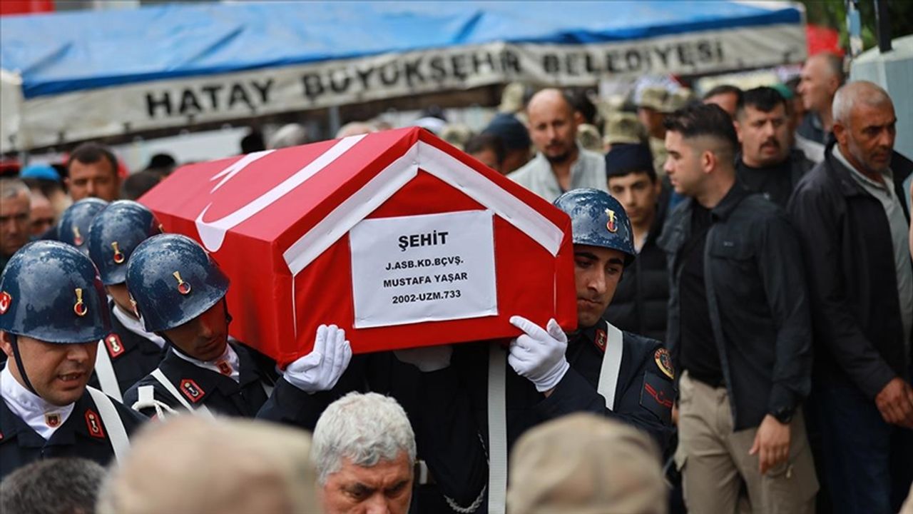 Şehit Jandarma Astsubay Kıdemli Başçavuş Yaşar, Hatay'da son yolculuğuna uğurlandı