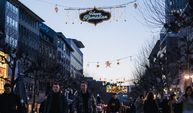 Frankfurt'ta ilk kez sokaklar Ramazan ayına özel ışıklandırıldı