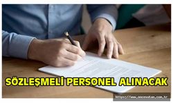SÖZLEŞMELİ PERSONEL ALINACAK