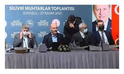 Bakan Soylu Silivri’de muhtarlarla bir araya geldi