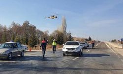 Eskişehir'de helikopterli trafik denetimi; 12 bin 422 lira ceza kesildi