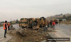 Hatay'da askeri araç devrildi: 3 asker yaralı