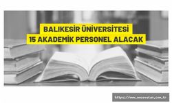 Akademik personel alım ilanı