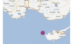 Akdeniz’de 4.3 büyüklüğünde deprem