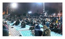 Ayasofya Camii'nde yılın ilk namazı kılındı