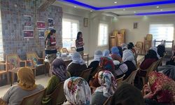 Jandarma kadın astsubaylar, köylerde KADES'i anlattı