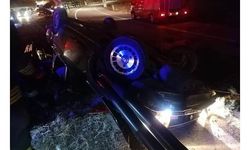Konya'da bariyerlere çarpan otomobil takla attı: 1 ölü, 3 yaralı
