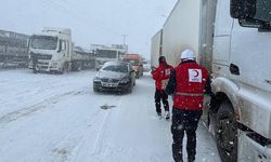 Muş-Bitlis kara yolunda kar nedeniyle araçlarında mahsur kalanlar kurtarıldı