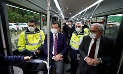 İmamoğlu yeni metrobüs aracını test etti