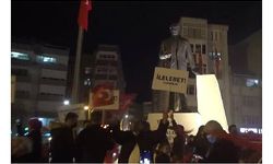 Samsun'da Atatürk Anıtına saldırı Silivri'de protesto edildi
