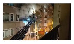 Alevlerin yükseldiği apartmanda korku dolu dakikalar yaşandı