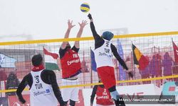 Erciyes'te Kar Voleybolu Avrupa Kupası heyecanı başladı