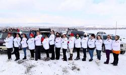 Kadınlardan Palandöken'in eteklerinde 'off-road' gösterisi