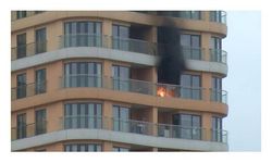 Kartal'da 34 katlı rezidansta yangın paniği 