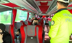 Otogarda bayram öncesi otobüslere denetim