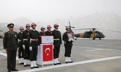 Şehit üsteğmen için Hakkari'de uğurlama töreni