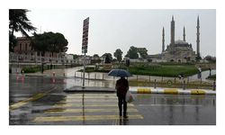 Edirne'de beklenen sağanak etkili oldu 