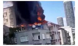 Küçükçekmece'de 4 katlı binada yangın