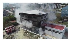 Arnavutköy'de fabrika yangını
