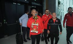 Şampiyon Grekoromen Güreş Milli Takımı, yurda döndü