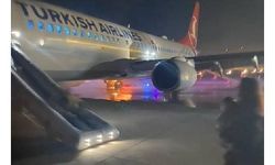 THY uçağının Hatay Havalimanı'na inişinin ardından lastiği patladı 