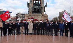 KKTC'nin 39. kuruluş yıl dönümü nedeniyle Taksim'de tören