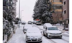 Başkentte kar etkili oluyor
