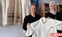 Bilecik'te kadınlar, asırlık Lefke bezinden gömlek üretiyor