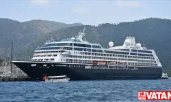 Marmaris'e lüks kruvaziyerle 613 turist geldi
