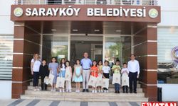 Minik yazarlar ve şairlerden Başkan Özbaş’a ziyaret