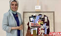 Görsel sanatlar öğretmeni, Picasso'nun "üç müzisyen" tablosunu halıya nakşetti