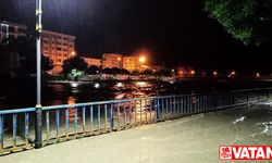 Samsun'da yağışlar nedeniyle Terme Çayı taştı