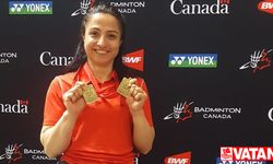 Milli para badmintoncu Emine Seçkin, Kanada'da 2 altın madalya kazandı