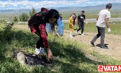 Ardahan'da gönüllü gençler ormanda çöp topladı