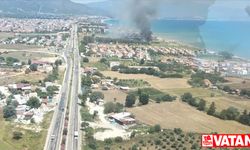 İzmir'de sazlık alanda çıkan yangın kontrol altına alındı