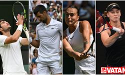 Wimbledon'da favori tenisçiler çeyrek finale yükseldi