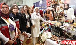 Emine Erdoğan'dan depremzedeler için açılan "Hayır Çarşısı"na destek ziyareti