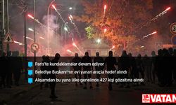 Fransa'da maskeli göstericiler polislere havai fişeklerle saldırdı